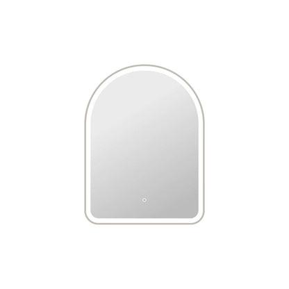 36 Inch Arch LED Front and Backlit Wall Mirror in Silver