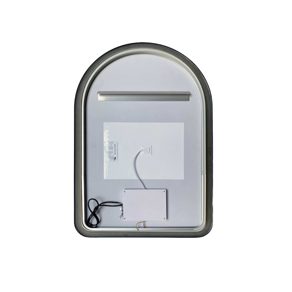 40 Inch Arch LED Front and Backlit Wall Mirror in Black