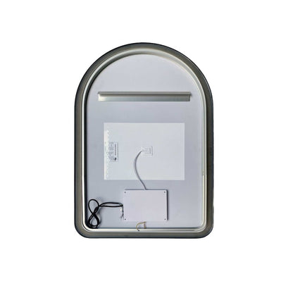 40 Inch Arch LED Front and Backlit Wall Mirror in Black