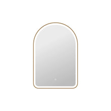 40 Inch Arch LED Front and Backlit Wall Mirror in Satin Gold