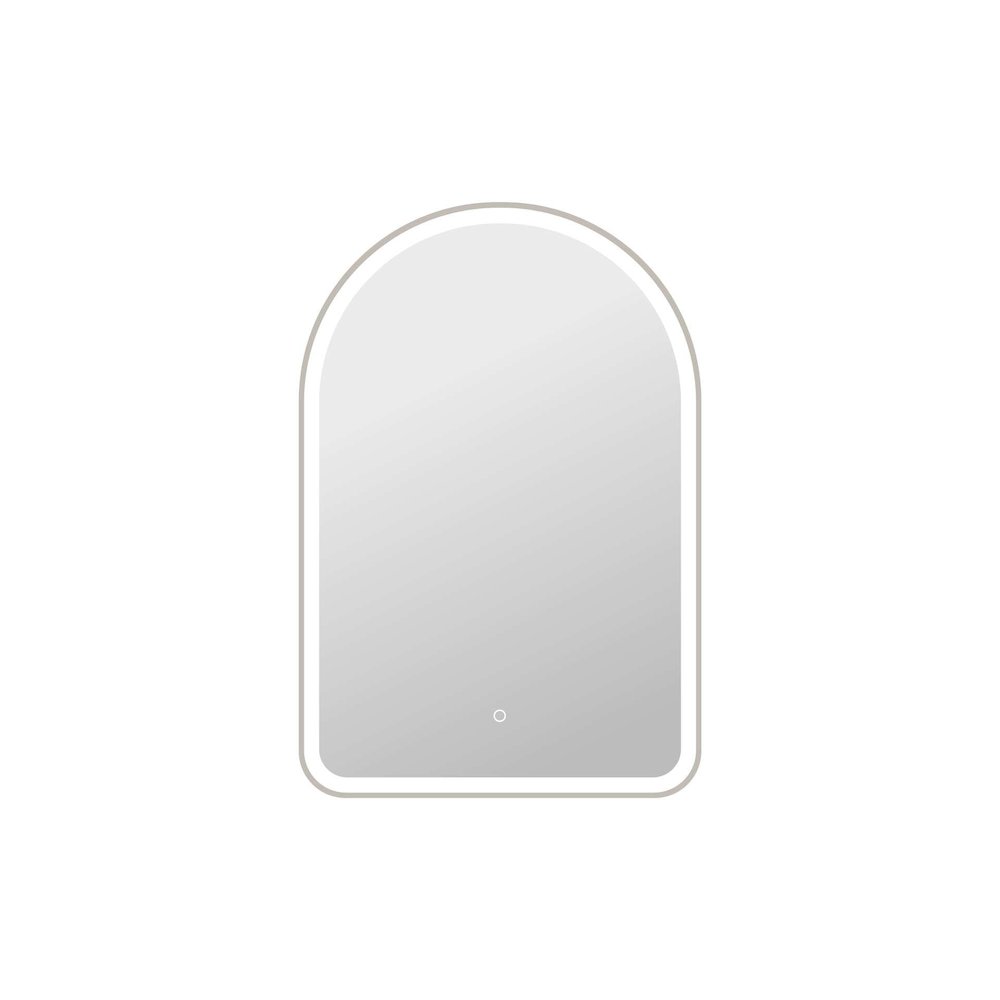 40 Inch Arch LED Front and Backlit Wall Mirror in Silver
