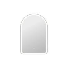 40 Inch Arch LED Front and Backlit Wall Mirror in Silver