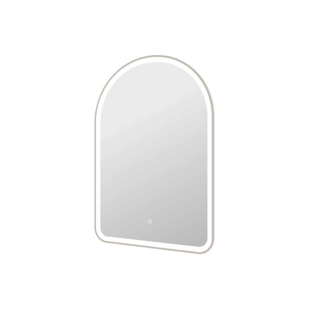 40 Inch Arch LED Front and Backlit Wall Mirror in Silver