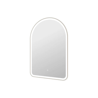 40 Inch Arch LED Front and Backlit Wall Mirror in Silver