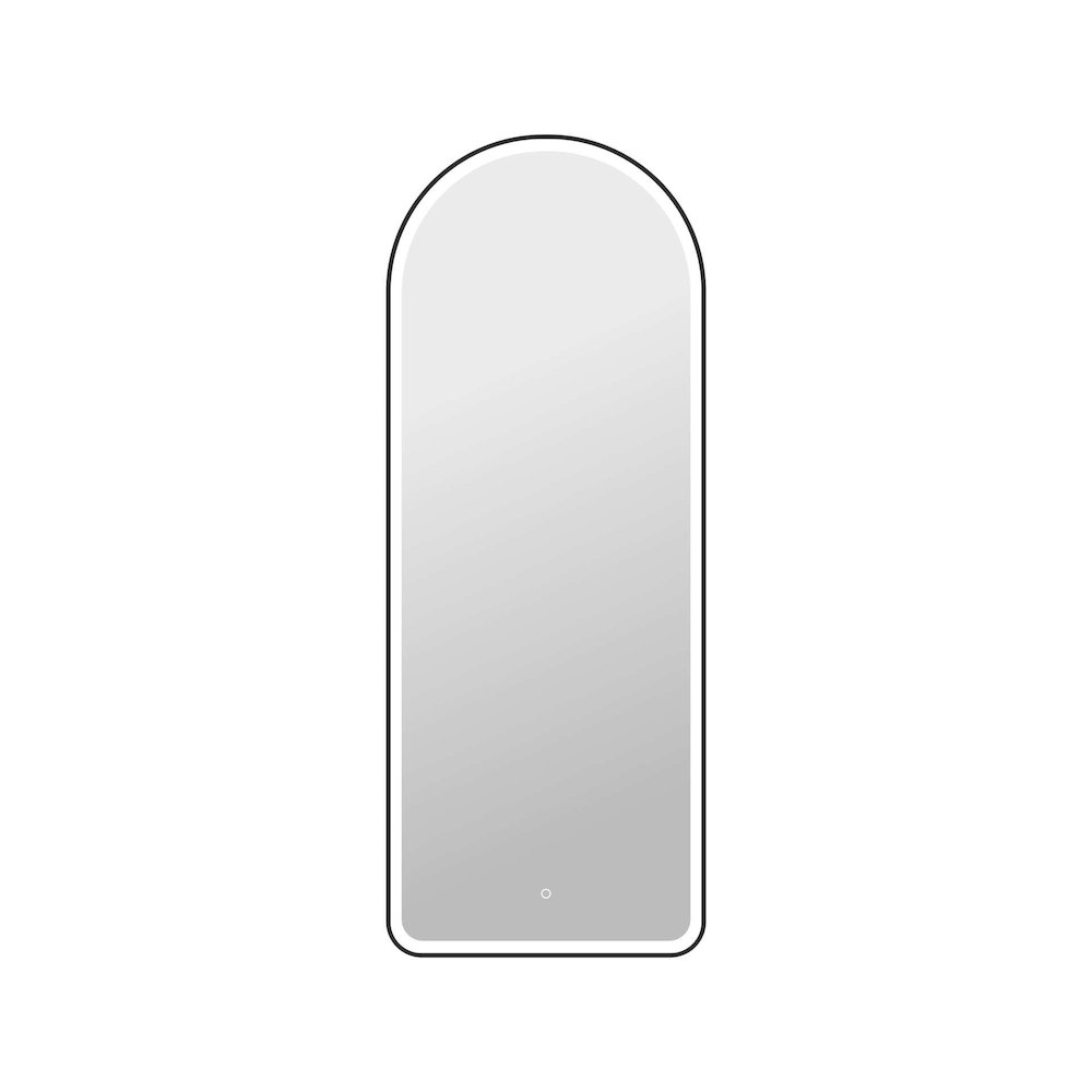 72 Inch Arch LED Front and Backlit Wall Mirror in Black