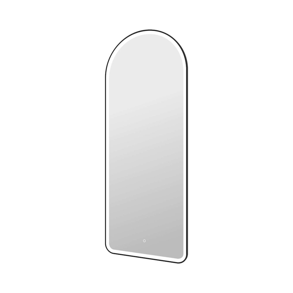 72 Inch Arch LED Front and Backlit Wall Mirror in Black