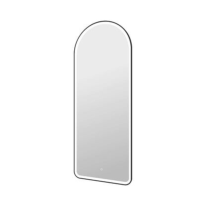 72 Inch Arch LED Front and Backlit Wall Mirror in Black