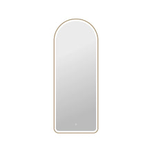 72 Inch Arch LED Front and Backlit Wall Mirror in Satin Gold