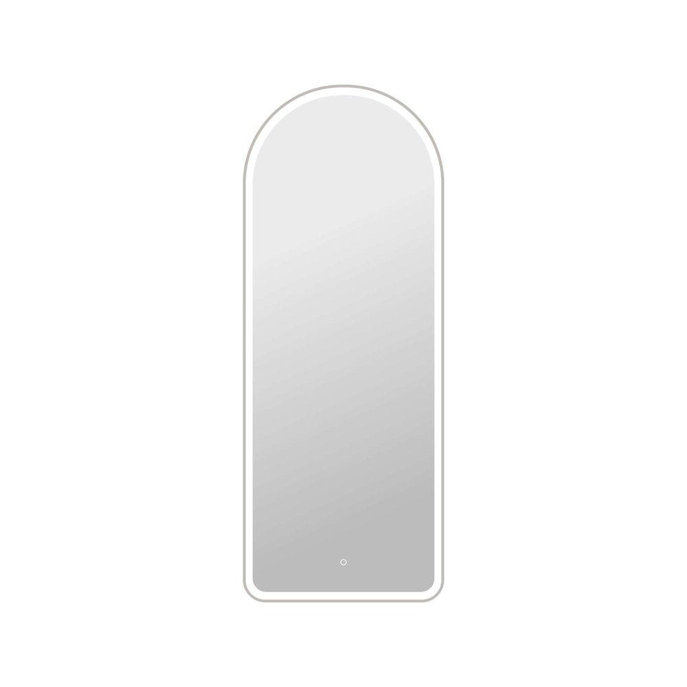 72 Inch Arch LED Front and Backlit Wall Mirror in Silver