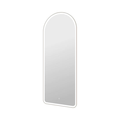 72 Inch Arch LED Front and Backlit Wall Mirror in Silver