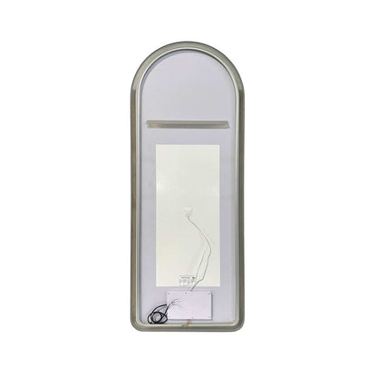 72 Inch Arch LED Front and Backlit Wall Mirror in Silver