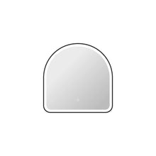 30 Inch Arch LED Front and Backlit Wall Mirror in Black