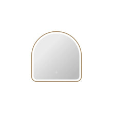 30 Inch Arch LED Front and Backlit Wall Mirror in Satin Gold
