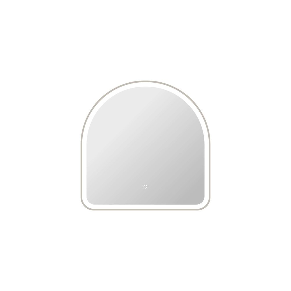 30 Inch Arch LED Front and Backlit Wall Mirror in Silver