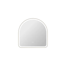 30 Inch Arch LED Front and Backlit Wall Mirror in Silver