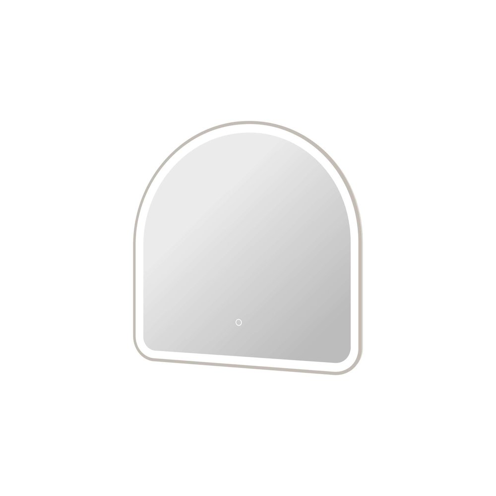 30 Inch Arch LED Front and Backlit Wall Mirror in Silver