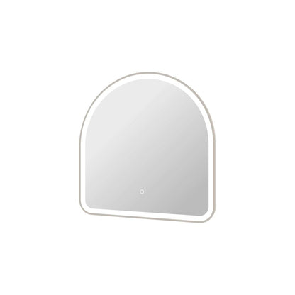 30 Inch Arch LED Front and Backlit Wall Mirror in Silver