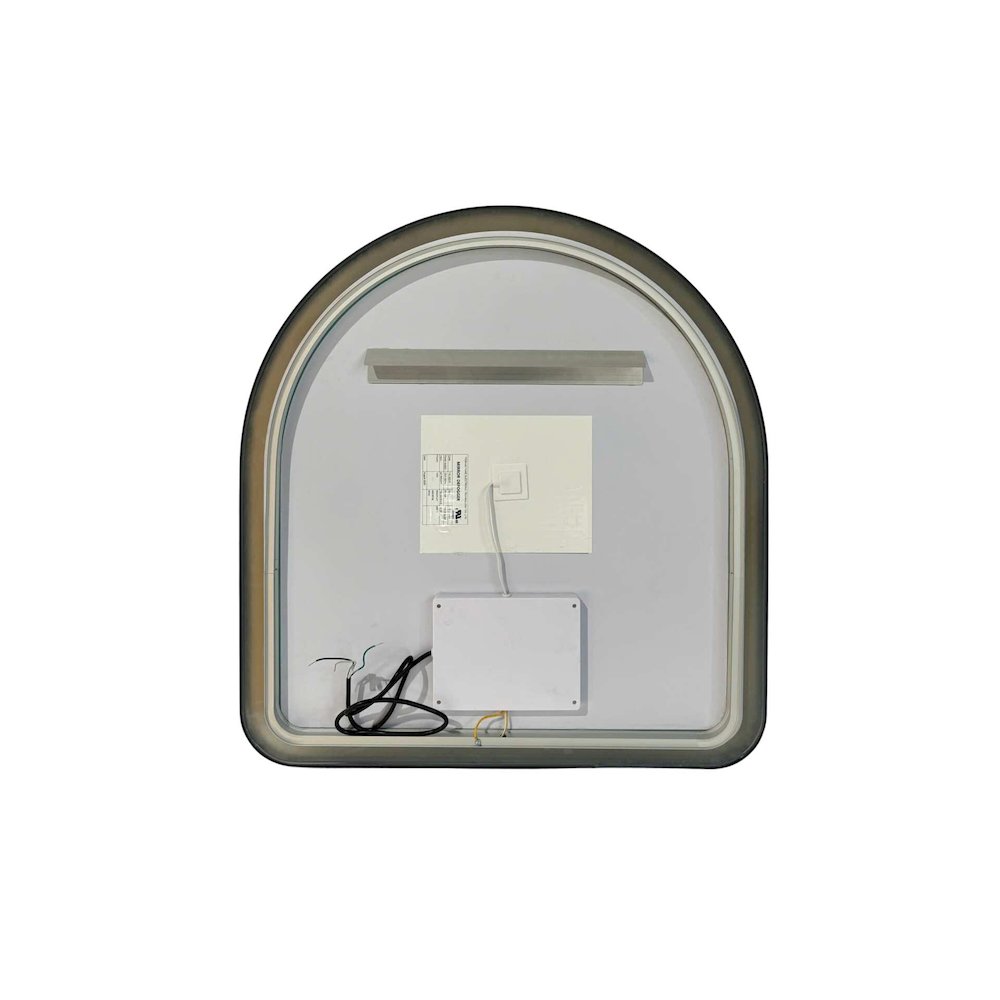 32 Inch Arch LED Front and Backlit Wall Mirror in Black