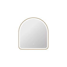 32 Inch Arch LED Front and Backlit Wall Mirror in Satin Gold