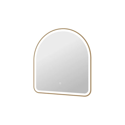 32 Inch Arch LED Front and Backlit Wall Mirror in Satin Gold