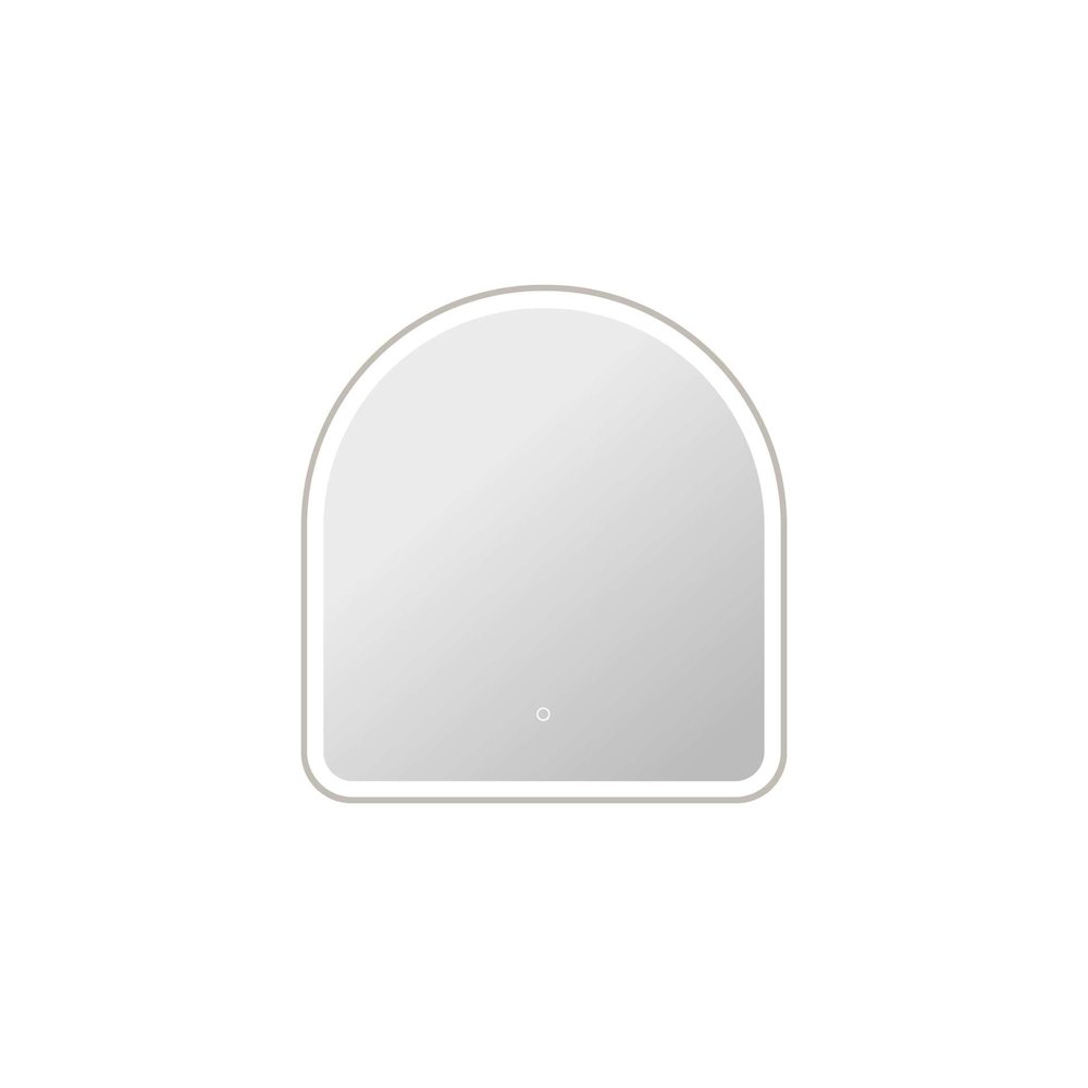 32 Inch Arch LED Front and Backlit Wall Mirror in Silver