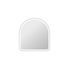 32 Inch Arch LED Front and Backlit Wall Mirror in Silver