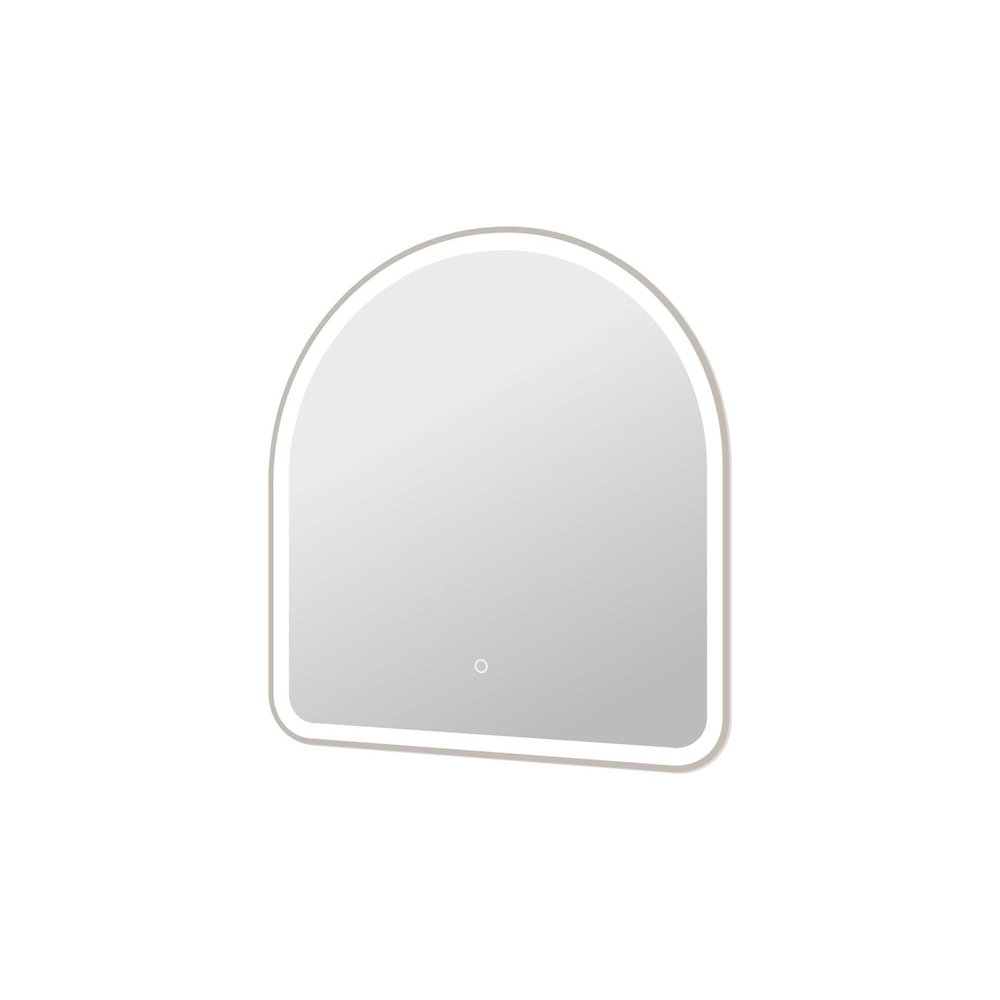 32 Inch Arch LED Front and Backlit Wall Mirror in Silver