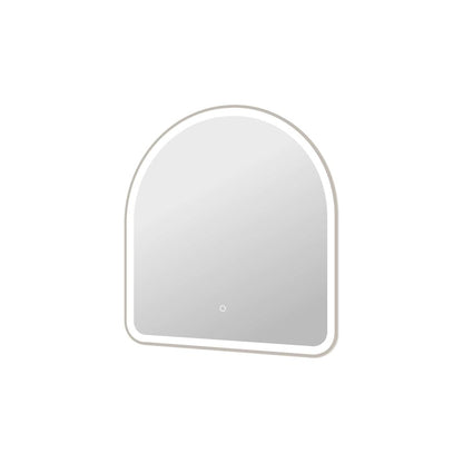 32 Inch Arch LED Front and Backlit Wall Mirror in Silver
