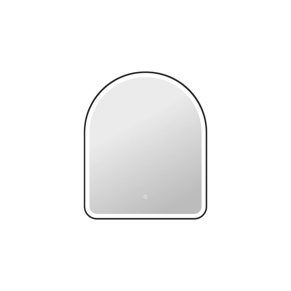 36 Inch Arch LED Front and Backlit Wall Mirror in Black