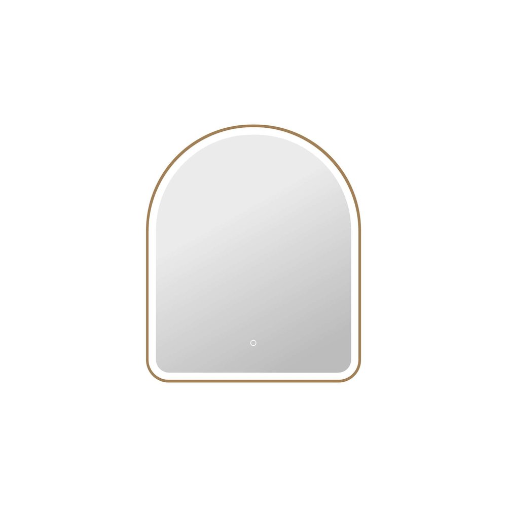 36 Inch Arch LED Front and Backlit Wall Mirror in Satin Gold