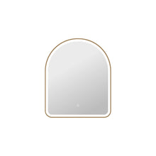36 Inch Arch LED Front and Backlit Wall Mirror in Satin Gold