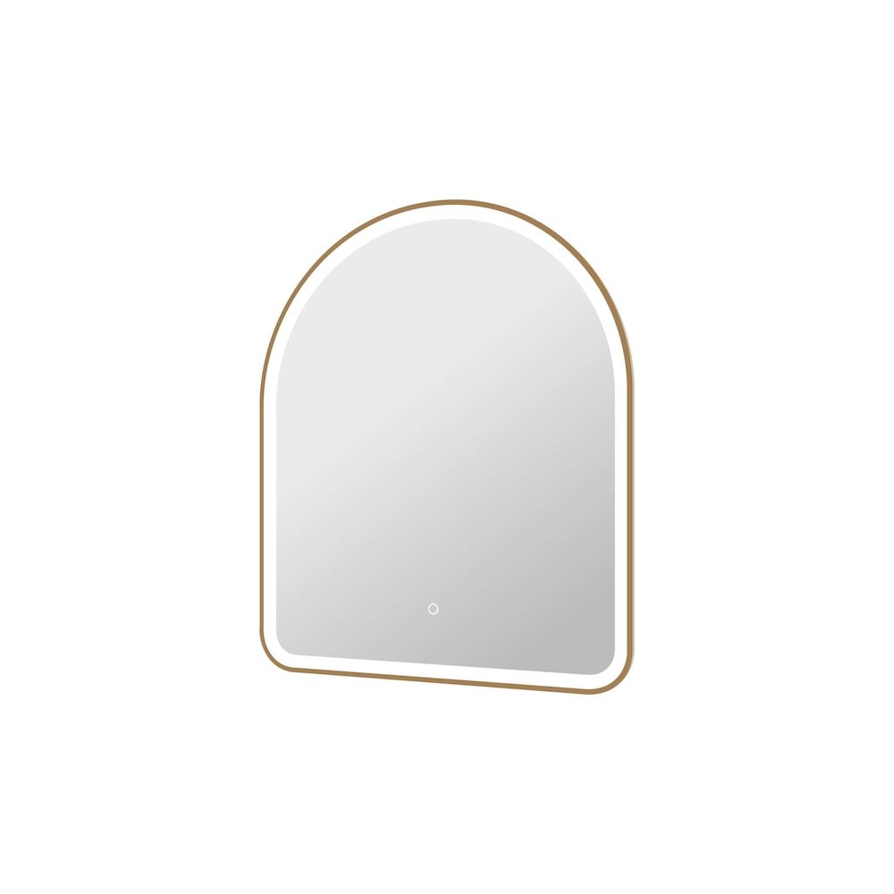 36 Inch Arch LED Front and Backlit Wall Mirror in Satin Gold