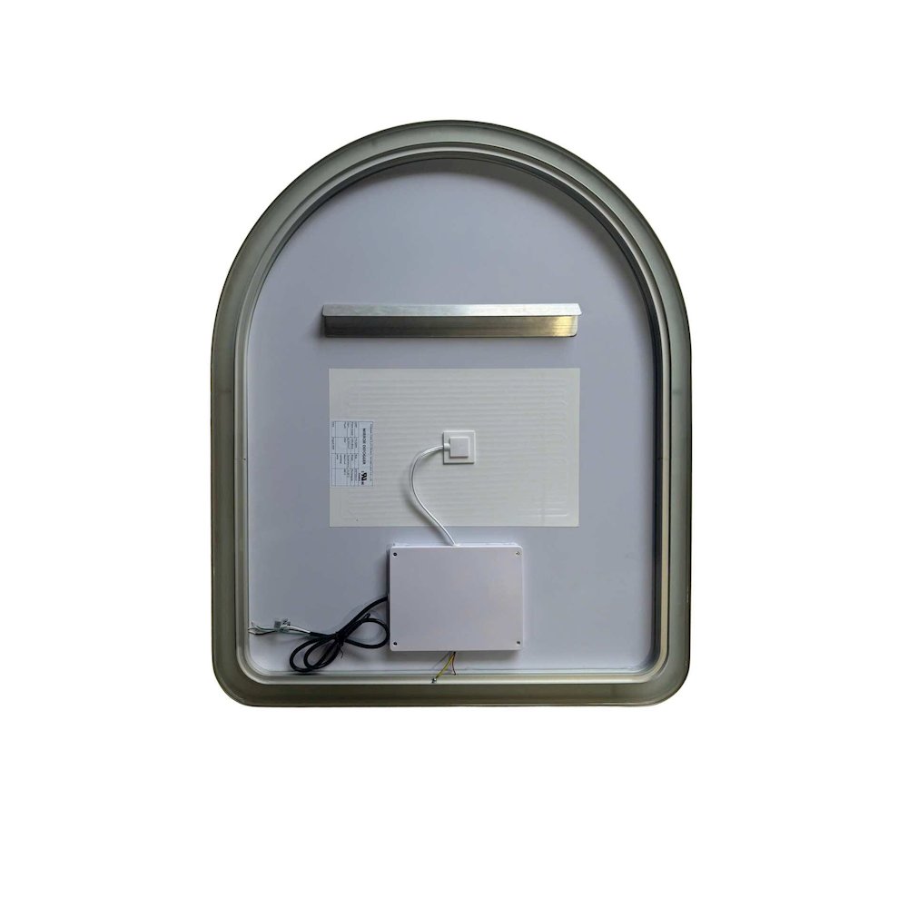 36 Inch Arch LED Front and Backlit Wall Mirror in Satin Gold