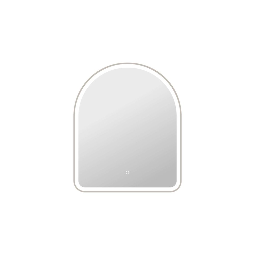 36 Inch Arch LED Front and Backlit Wall Mirror in Silver