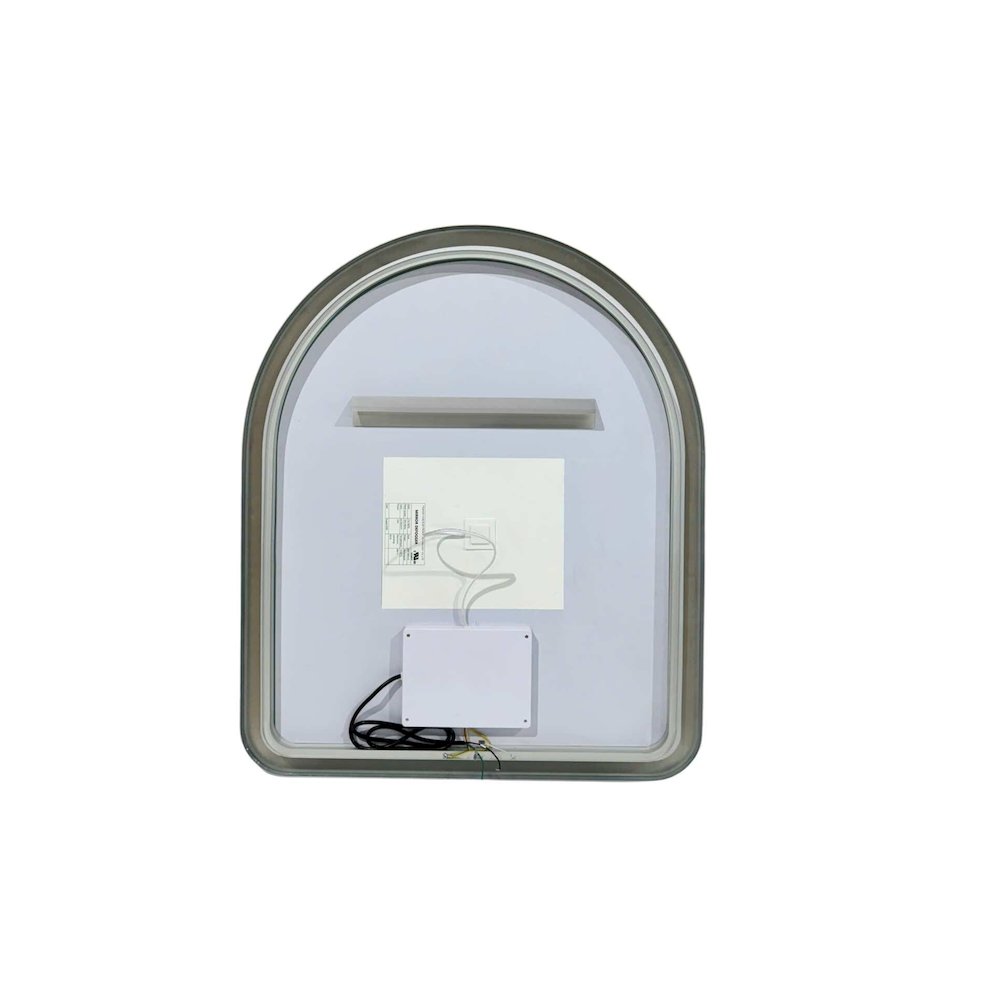 36 Inch Arch LED Front and Backlit Wall Mirror in Silver