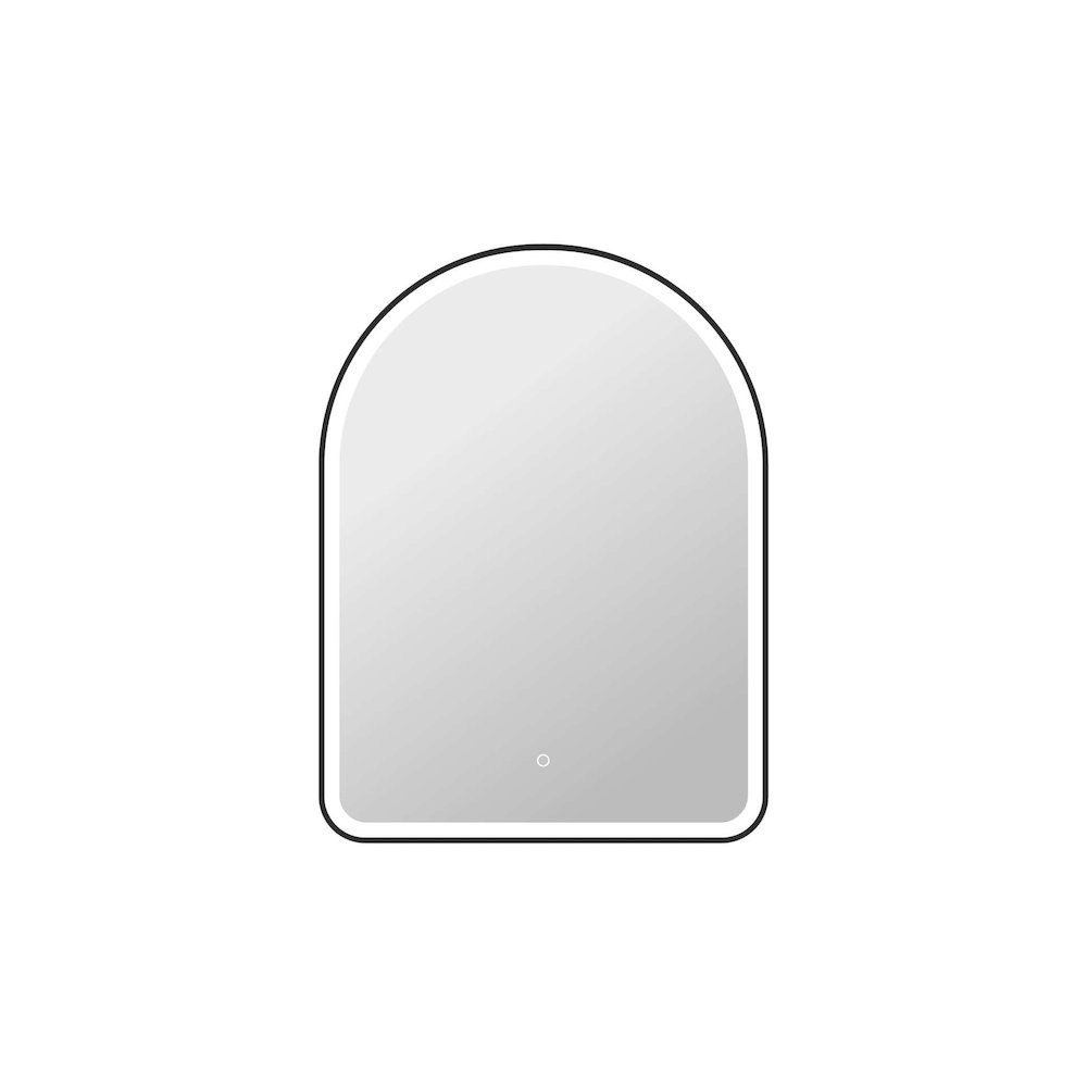 40 Inch Arch LED Front and Backlit Wall Mirror in Black