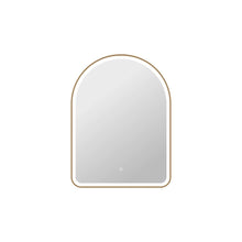 40 Inch Arch LED Front and Backlit Wall Mirror in Satin Gold