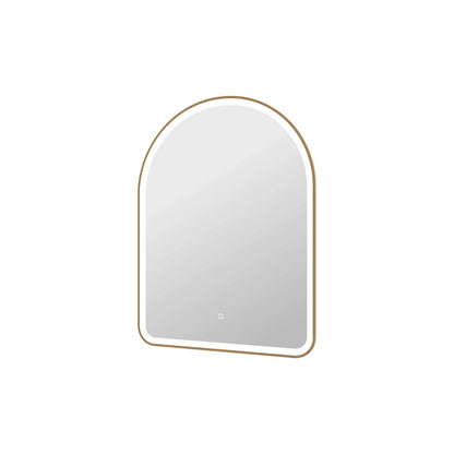 40 Inch Arch LED Front and Backlit Wall Mirror in Satin Gold