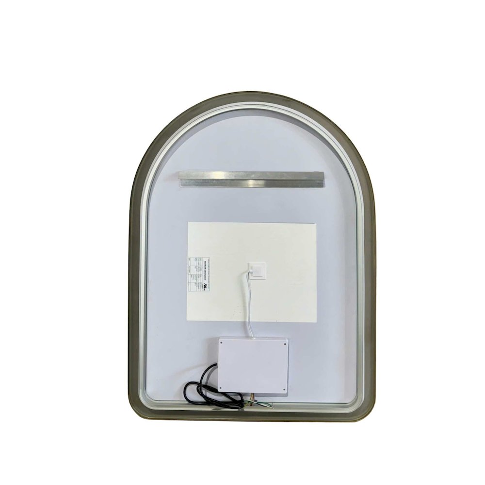 40 Inch Arch LED Front and Backlit Wall Mirror in Satin Gold