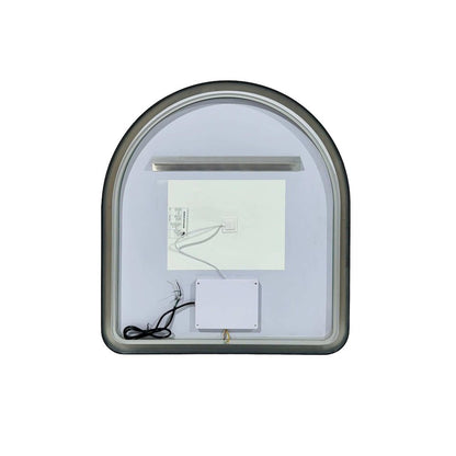 36 Inch Arch LED Front and Backlit Wall Mirror in Black
