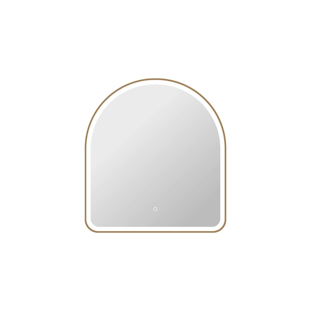 36 Inch Arch LED Front and Backlit Wall Mirror in Satin Gold