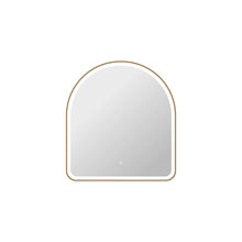 36 Inch Arch LED Front and Backlit Wall Mirror in Satin Gold