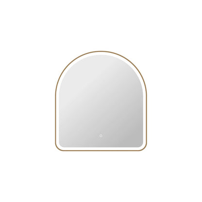36 Inch Arch LED Front and Backlit Wall Mirror in Satin Gold
