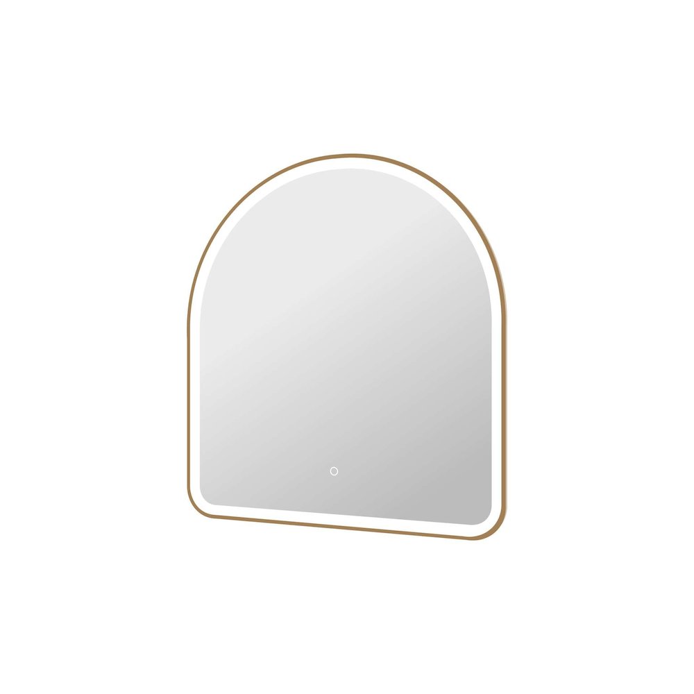 36 Inch Arch LED Front and Backlit Wall Mirror in Satin Gold