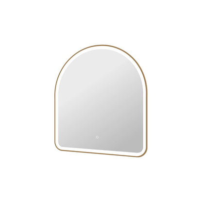 36 Inch Arch LED Front and Backlit Wall Mirror in Satin Gold