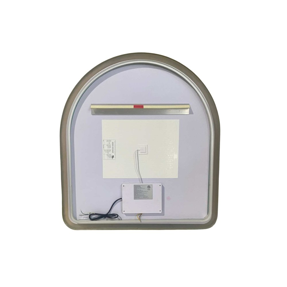 36 Inch Arch LED Front and Backlit Wall Mirror in Satin Gold