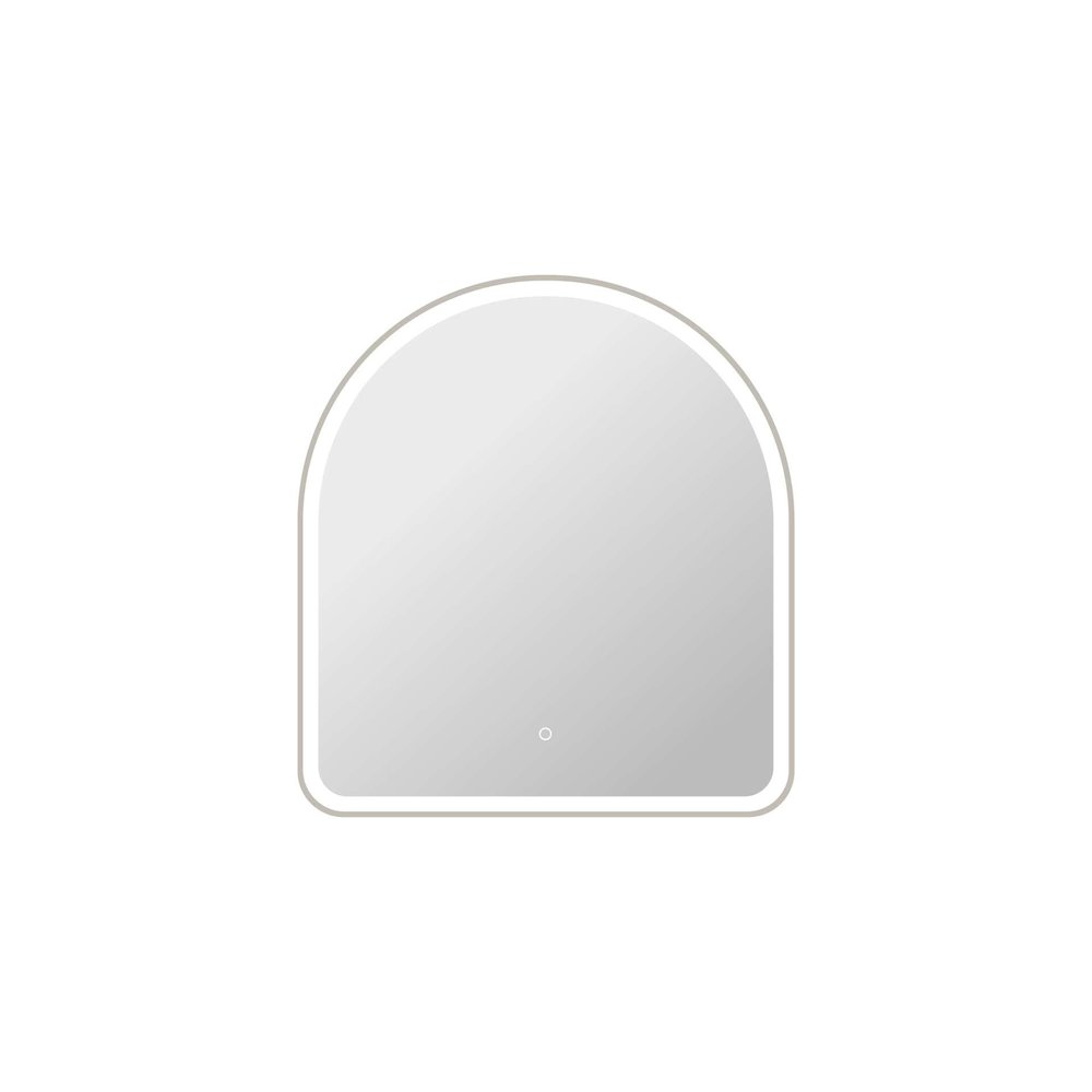 36 Inch Arch LED Front and Backlit Wall Mirror in Silver