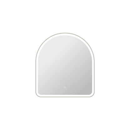 36 Inch Arch LED Front and Backlit Wall Mirror in Silver