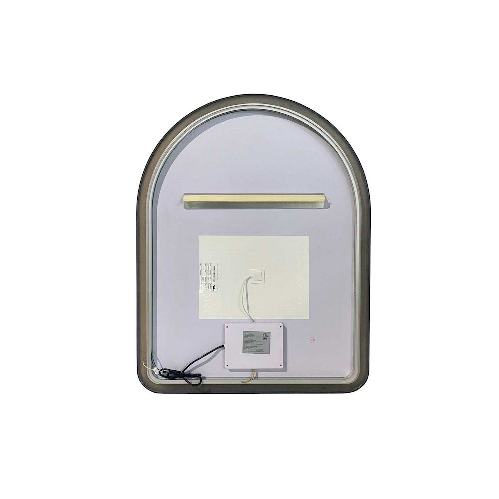 42 Inch Arch LED Front and Backlit Wall Mirror in Black