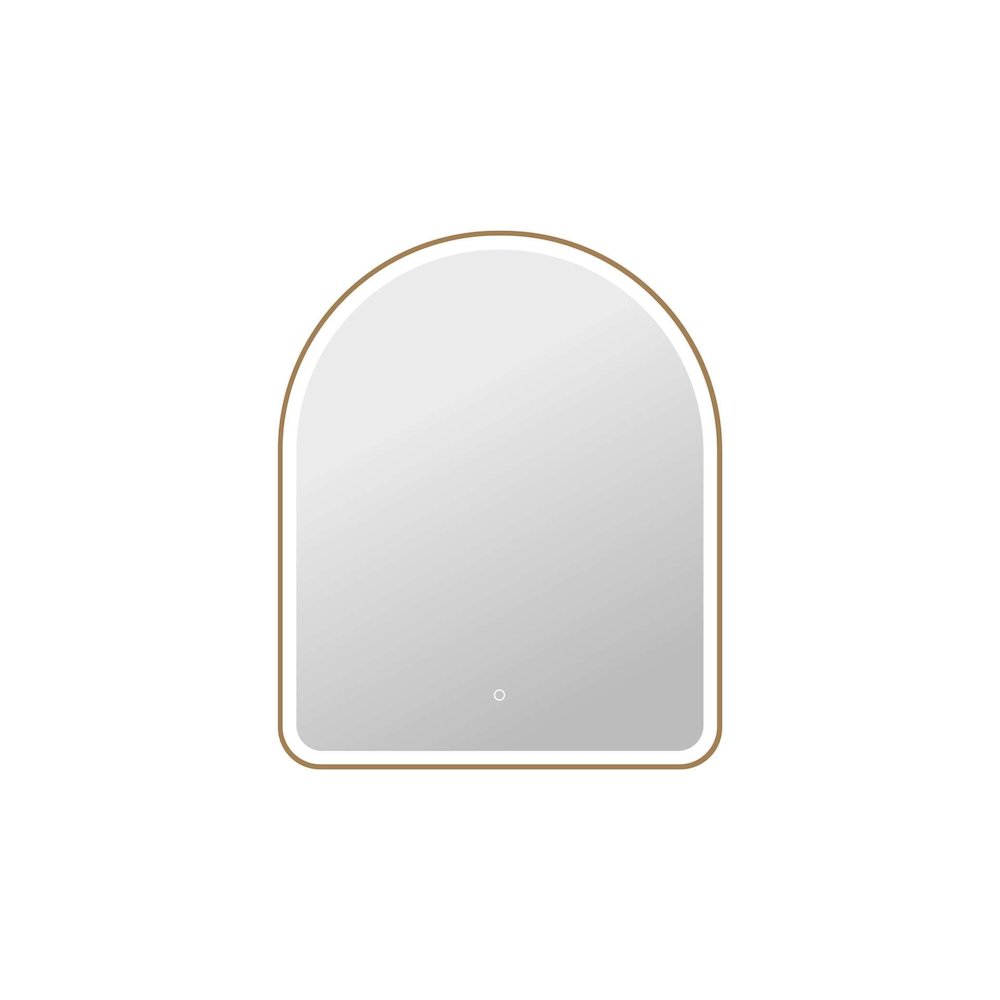 42 Inch Arch LED Front and Backlit Wall Mirror in Satin Gold